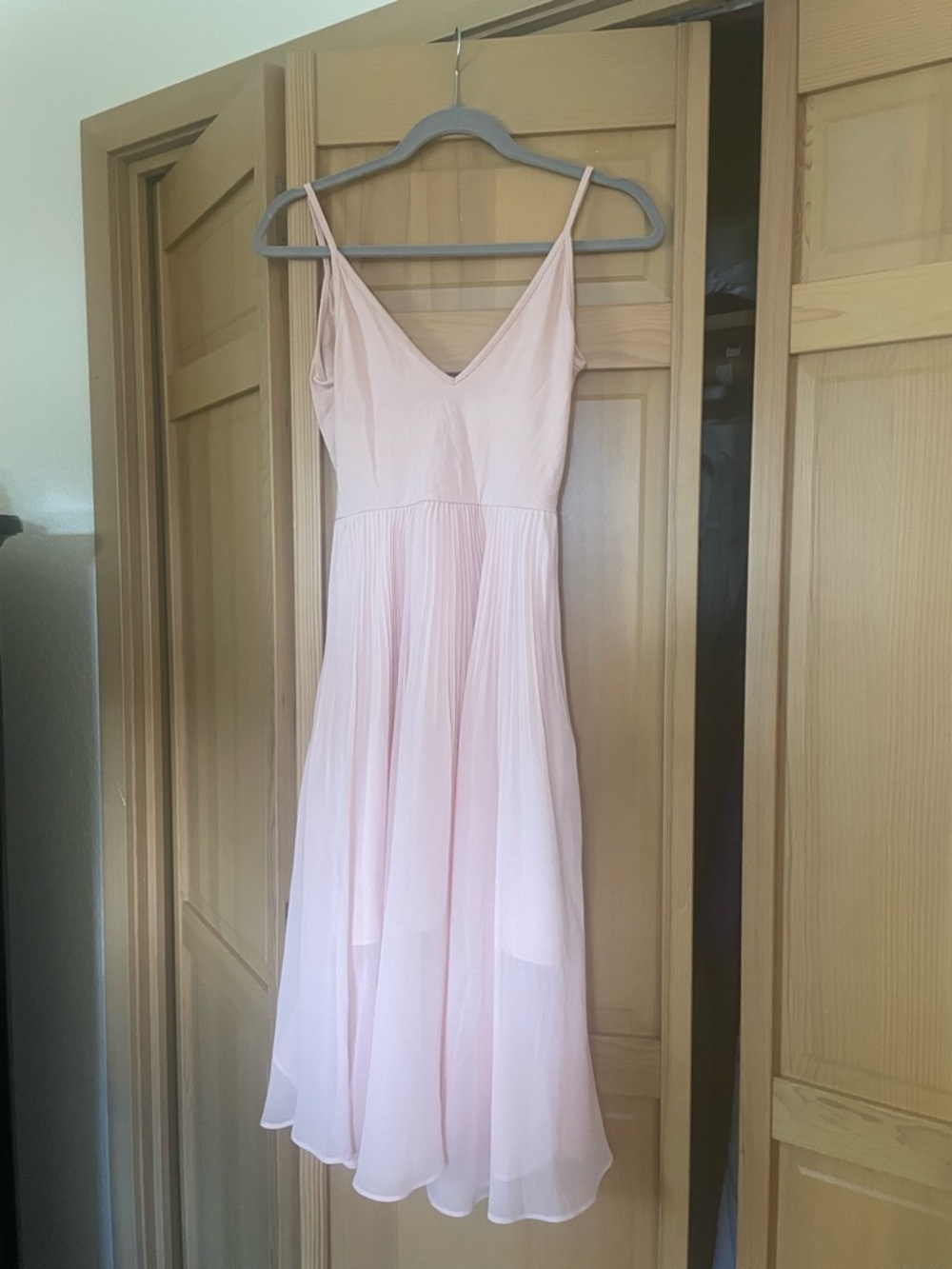 Wilfred Pale Pink Pleated Ballet Style Dress XS